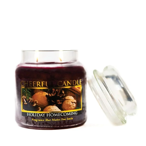 Cheerful Candle® Holiday Homecoming közepes üveggyertya 454 g
