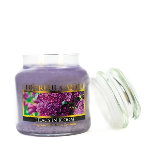 Cheerful Candle® Lilacs in Bloom közepes üveggyertya 454 g