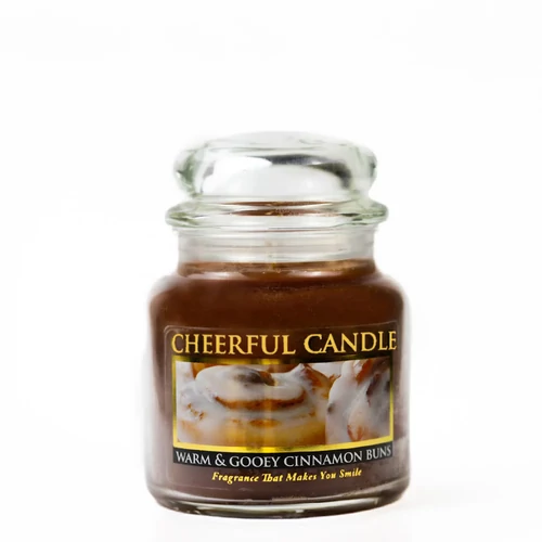 Cheerful Candle® Warm &amp; Gooey Cinnamon Buns közepes üveggyertya 454 g