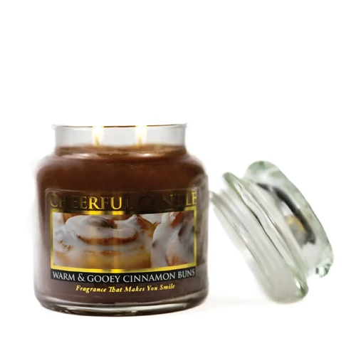 Cheerful Candle® Warm & Gooey Cinnamon Buns közepes üveggyertya 454 g
