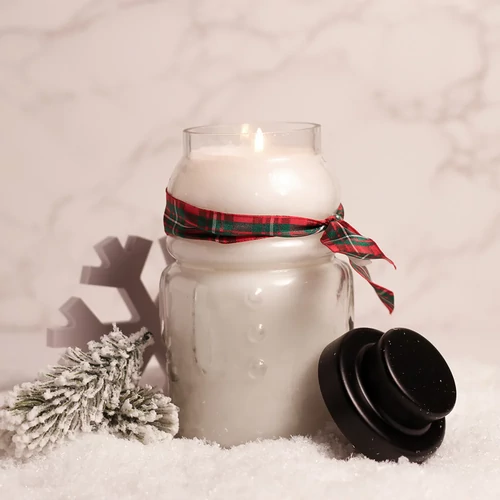 Cheerful Candle® Snowman Welcome Wreath nagy üveggyertya 850 g