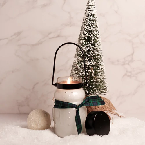 Cheerful Candle® Snowman Candy Cane kis üveggyertya 283 g