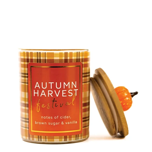 Cheerful Candle® Seasonal Autumn Harvest Festival közepes üveggyertya 283 g