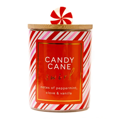 Cheerful Candle® Seasonal Candy Cane Swirl közepes gyertya 283 g