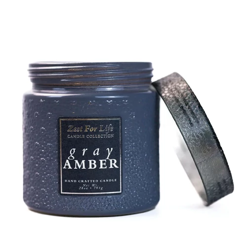 Cheerful Candle® Zest for Life Gray Amber nagy üveggyertya 794 g