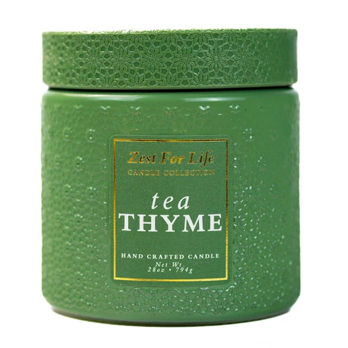 Cheerful Candle® Zest for Life Tea Thyme nagy üveggyertya 794 g Cheerful Candle® Zest for Life Tea Thyme nagy üveggyertya 794 g