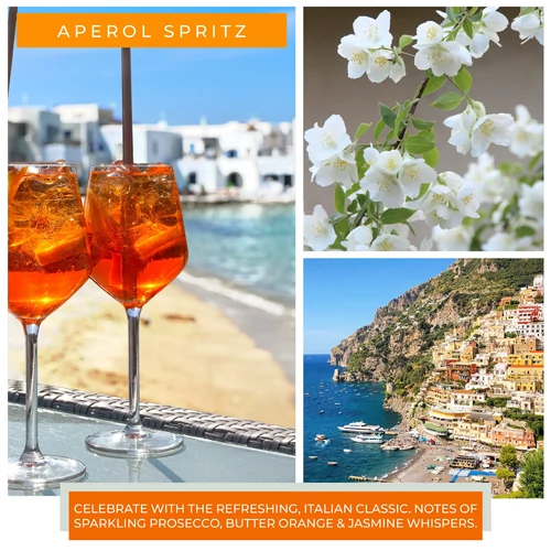 Cheerful Candle® Aperol Spritz közepes üveggyertya 454 g