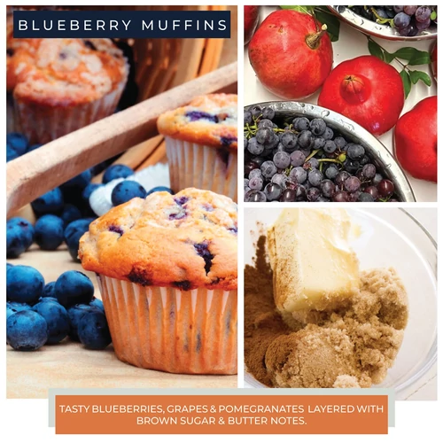 Cheerful Candle® Blueberry Muffins közepes üveggyertya 454 g