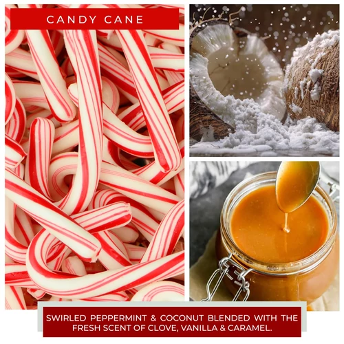 Cheerful Candle® Candy Cane nagy üveggyertya 680 g