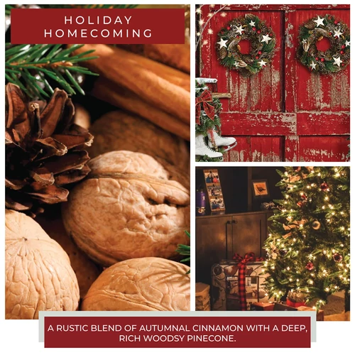 Cheerful Candle® Holiday Homecoming nagy üveggyertya 680 g