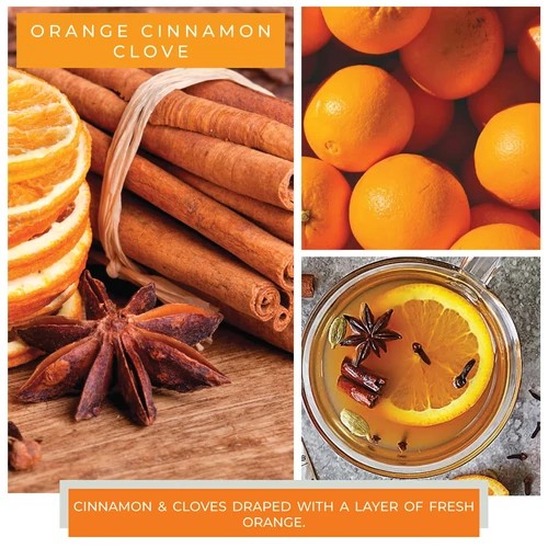 Cheerful Candle® Orange Cinnamon Clove közepes üveggyertya 454 g