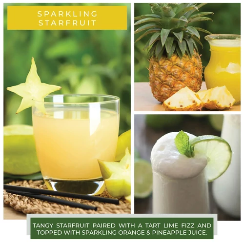 Cheerful Candle® Sparkling Starfruit közepes üveggyertya 454 g