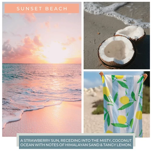 Cheerful Candle® Sunset Beach közepes üveggyertya 454 g