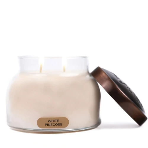 Keepers of the Light® White Pinecone közepes üveggyertya 624 g