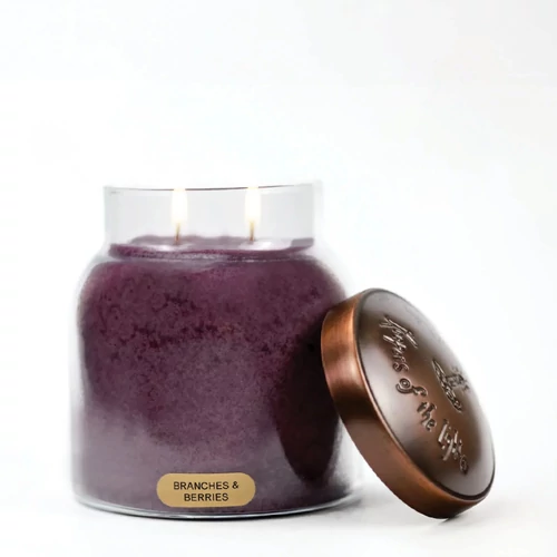 Keepers of the Light® Branches & Berries nagy üveggyertya 964 g