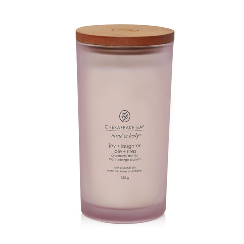 Chesapeake Bay Candle® joy + laughter (cranberry dahlia) nagy üveggyertya 355 g