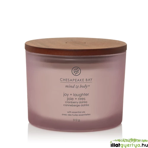 Chesapeake Bay Candle® joy + laughter (cranberry dahlia) három kanócos üveggyertya