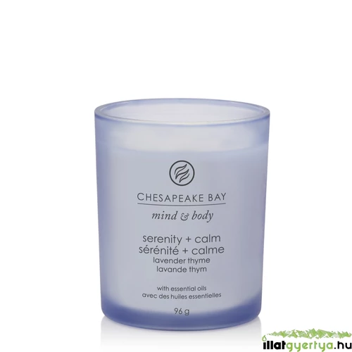 serenity + calm (lavender thyme) kis üveggyertya 96 g