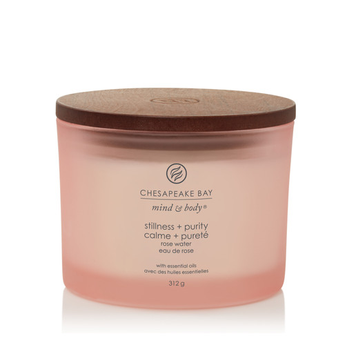 Chesapeake Bay Candle® stillness + purity (rose water) három kanócos üveggyertya 312 g