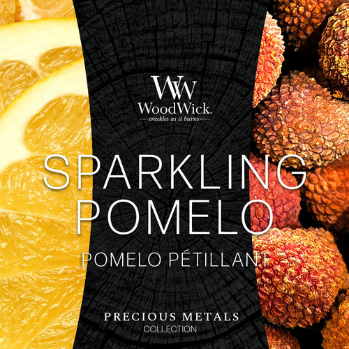 WoodWick® Sparkling Pomelo közepes üveggyertya 275 g WoodWick® Sparkling Pomelo közepes üveggyertya 275 g