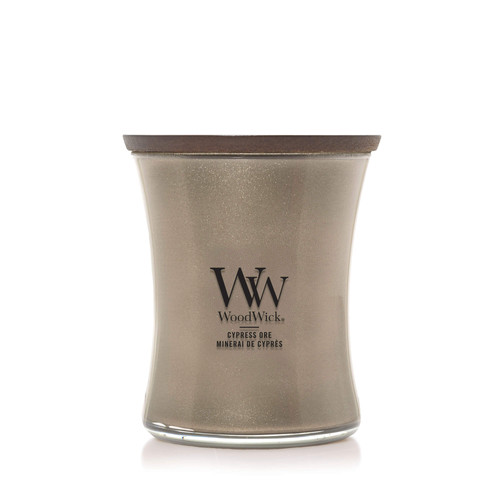 WoodWick® Cypress Ore közepes üveggyertya 275 g