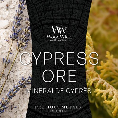 WoodWick® Cypress Ore közepes üveggyertya 275 g