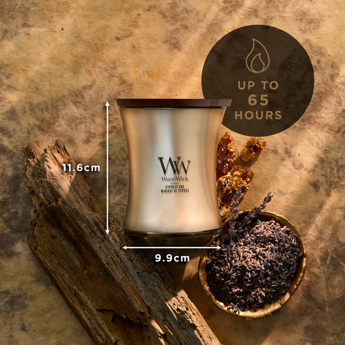 WoodWick® Cypress Ore közepes üveggyertya 275 g