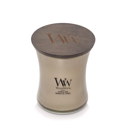 WoodWick® Cypress Ore közepes üveggyertya 275 g