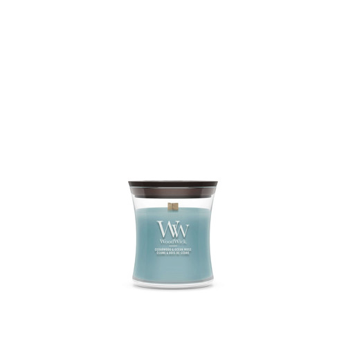 WoodWick® Cedarwood & Ocean Moss kis üveggyertya 85 g