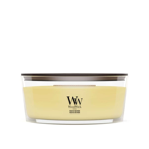WoodWick Yuzu &amp; Vetiver hajógyertya 453 g