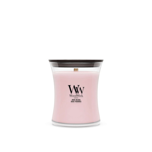 WoodWick® Rose Blush közepes üveggyertya 275 g