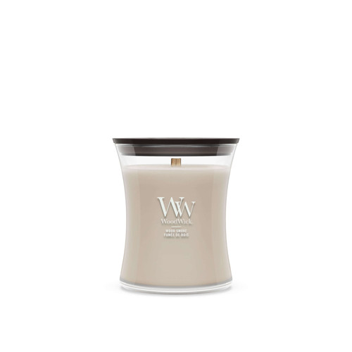 WoodWick® Wood Smoke közepes üveggyertya 275 g