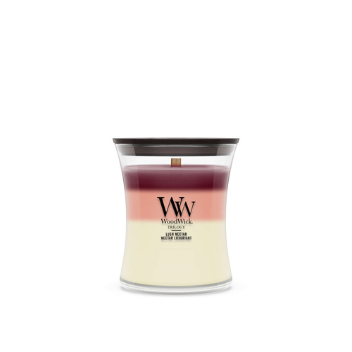 WoodWick® Lush Nectar Trilogy közepes üveggyertya 275 g
