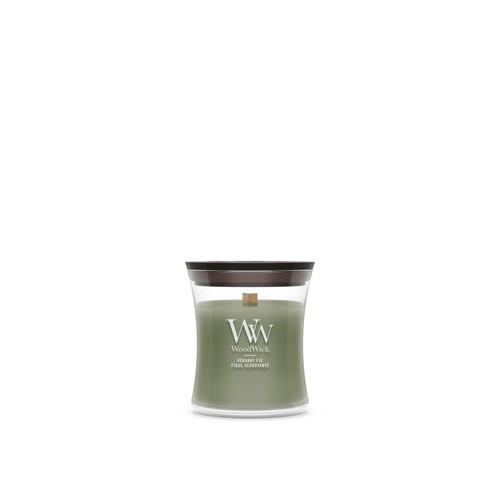 WoodWick® Verdant Fig kis üveggyertya 85 g
