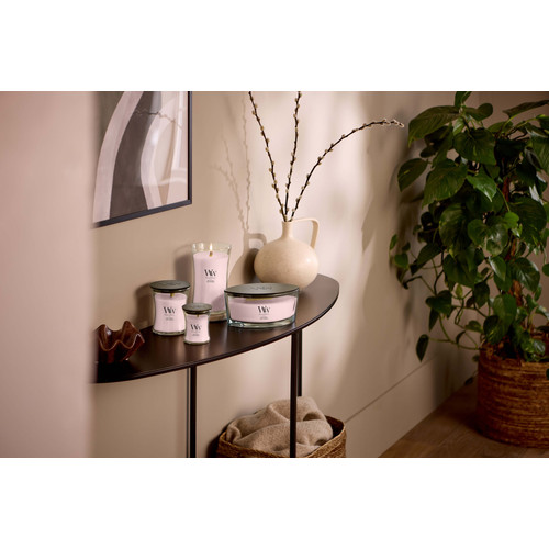 WoodWick® Rose Blush közepes üveggyertya 275 g