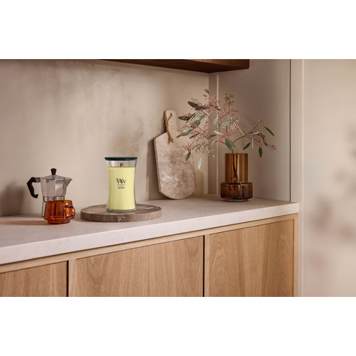 WoodWick® Yuzu & Vetiver közepes üveggyertya 275 g WoodWick® Yuzu & Vetiver közepes üveggyertya 275 g