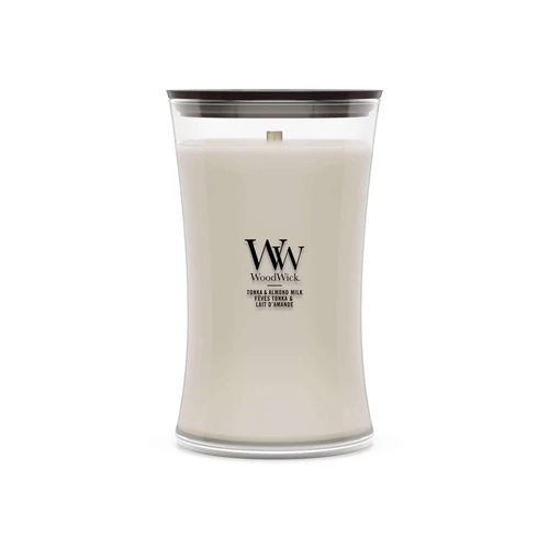 WoodWick® Tonka &amp; Almond Milk nagy üveggyertya 609 g