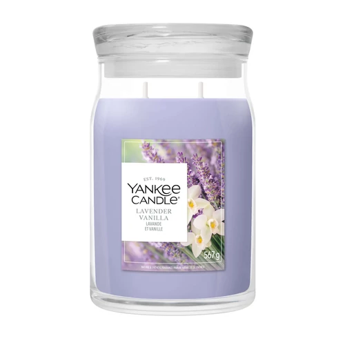 Yankee Candle Lavender Vanilla Signature nagy üveggyertya 567 g