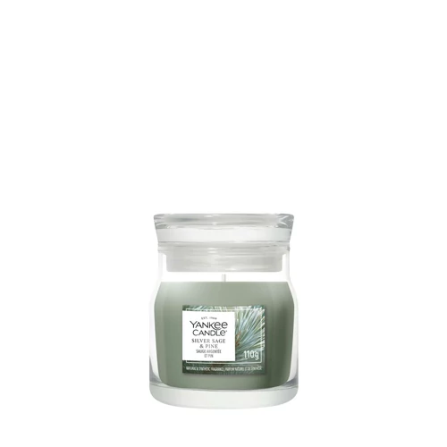 ankee Candle® Silver Sage &amp; Pine Signature kis üveggyertya 110 g
