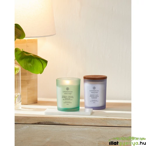 serenity + calm (lavender thyme) közepes üveggyertya 250 g