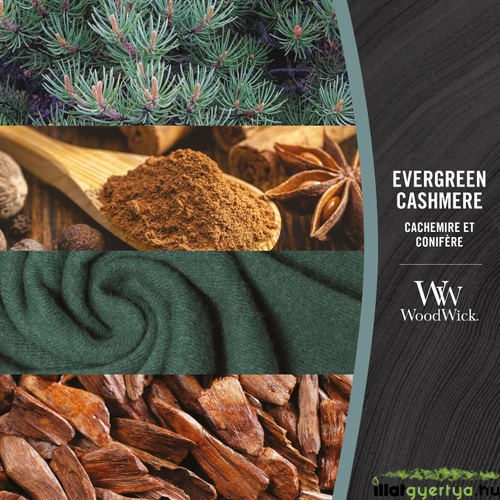 Evergreen Cashmere kis üveggyertya 85 g