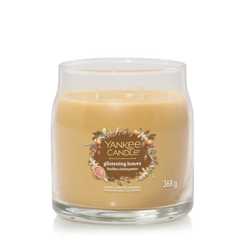Yankee Candle® Glistening Leaves Signature közepes üveggyertya 368 g