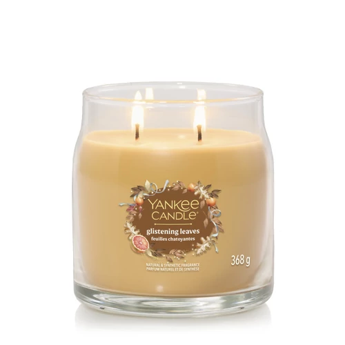 Yankee Candle® Glistening Leaves Signature közepes üveggyertya 368 g