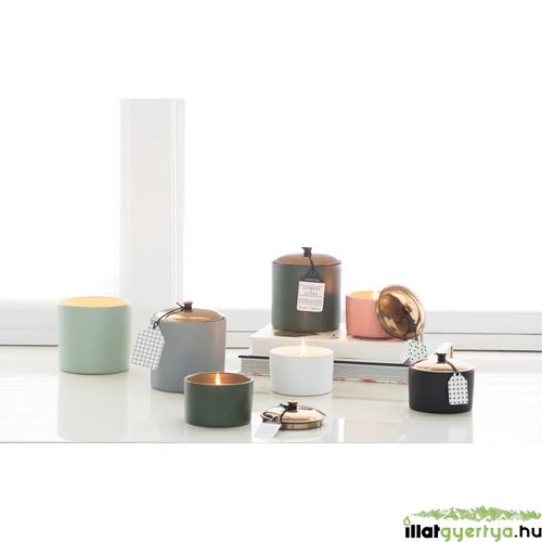 Bergamot & Mahogony Hygge nagy kerámia gyertya