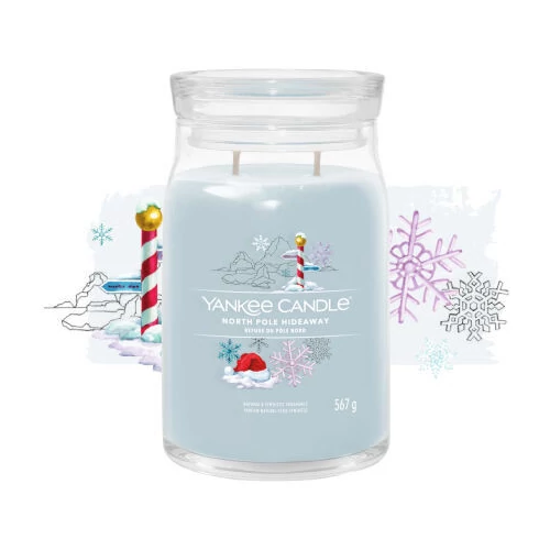 Yankee Candle® North Pole Hideaway Signature nagy üveggyertya 567 g