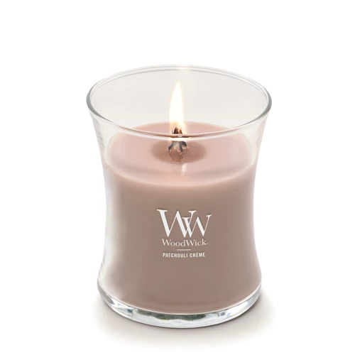 WoodWick® Patchouli Créme közepes üveggyertya 275 g