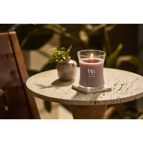 WoodWick® Patchouli Créme közepes üveggyertya 275 g