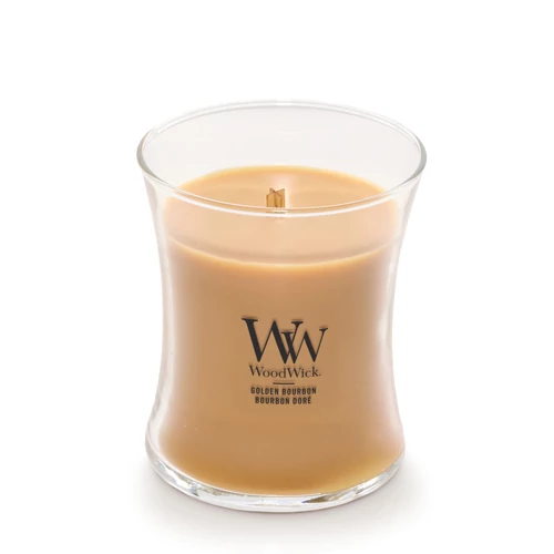 WoodWick® Golden Bourbon közepes üveggyertya 275 g
