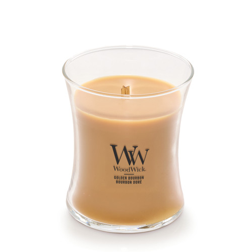 WoodWick® Golden Bourbon közepes üveggyertya 275 g