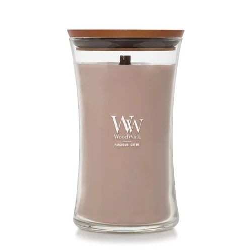 WoodWick® Patchouli Créme nagy üveggyertya 609 g